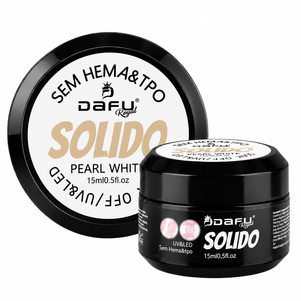 Gel Construtor Pearl White solido  Dafu 15ml
