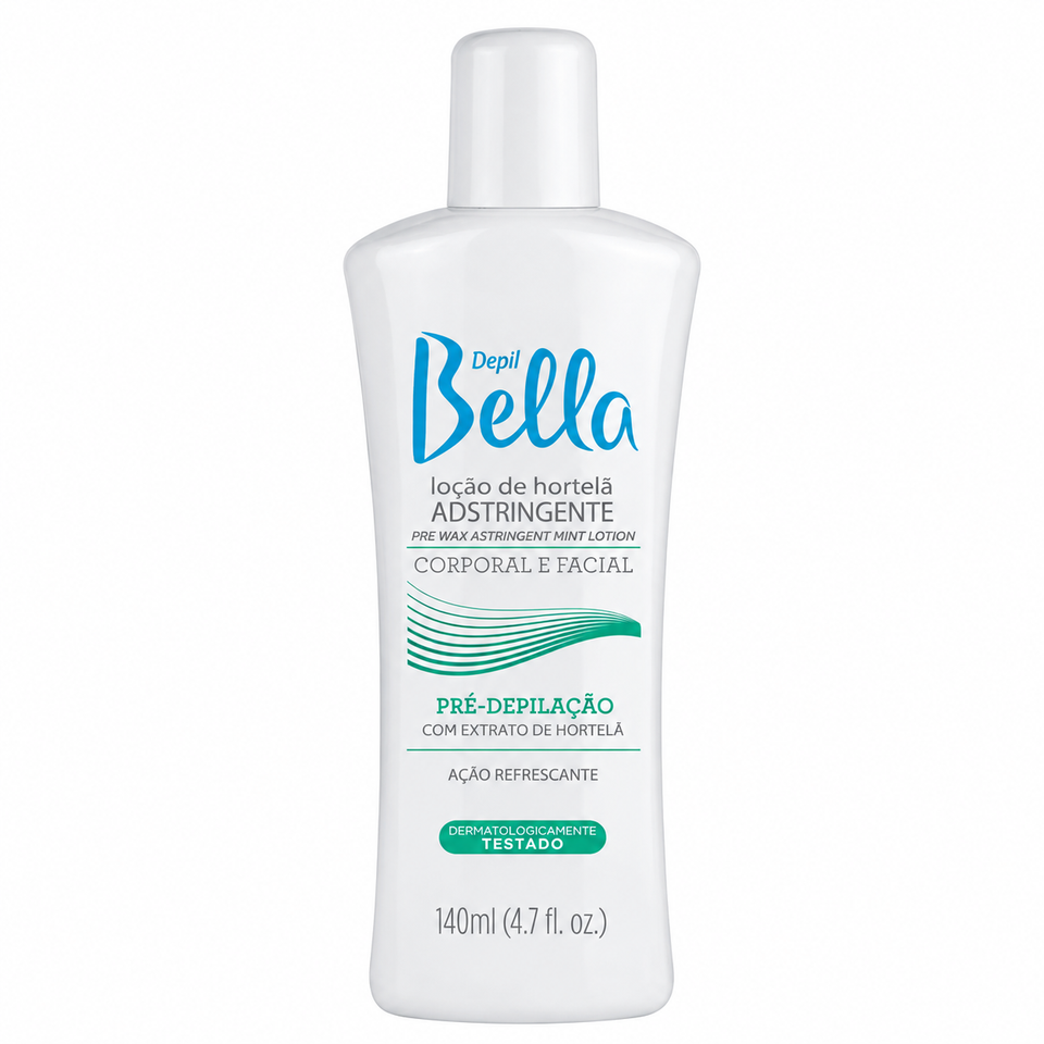 Loção de Hortela Adstringente Pré-Depilação Depil Bella 140ml