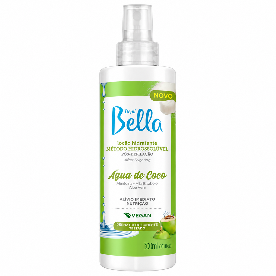Depil Bella Loção Hidratante Pós Depilação Agua de Coco 300ml