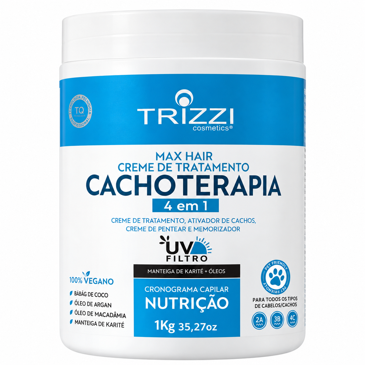 Cachoterapia trizzi Cronograma Capilar Cachos Nutriçao 1kg