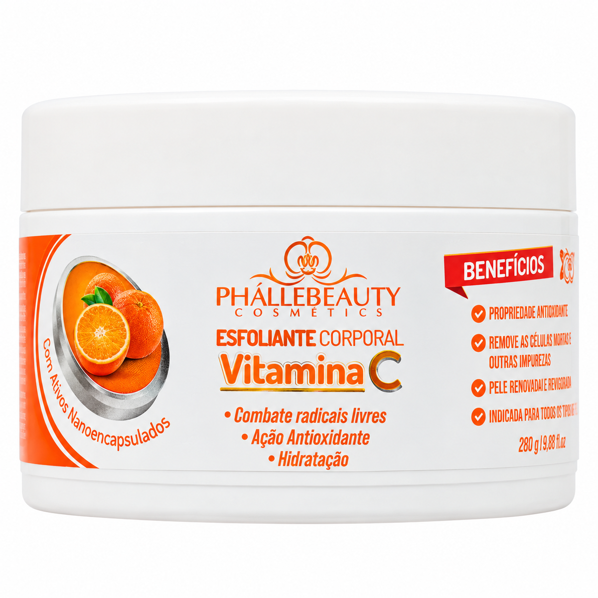 Esfoliante Corporal Vitamina C Phállebeauty 280g
