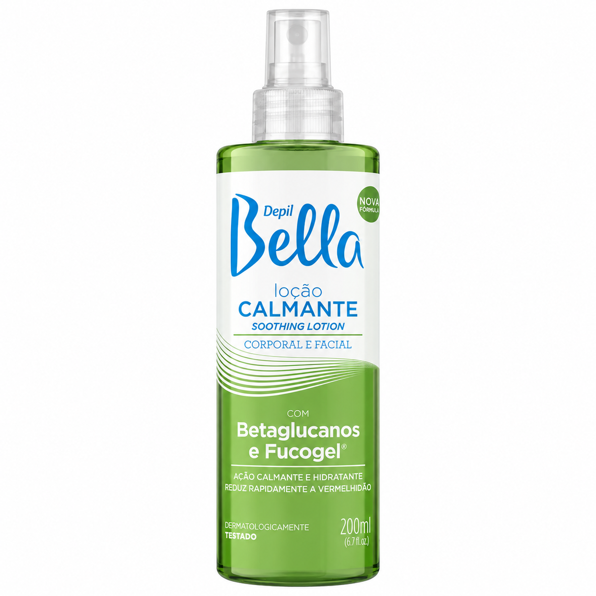 Loção Calmante Facial e Corporal com Betaglucanos e Aminoácidos Depil Bella 200ml