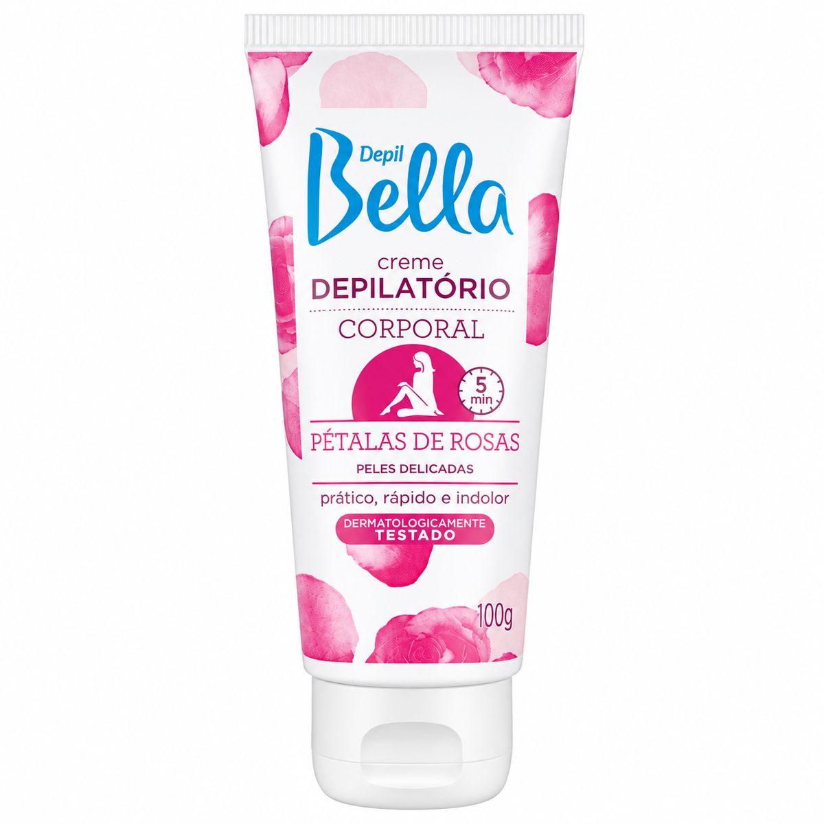 Creme Depilatório Corporal Petalas de Rosa Depil Bella 100g
