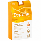 Folhas Prontas Depilflax Natural Epilação Facial 24 unidades