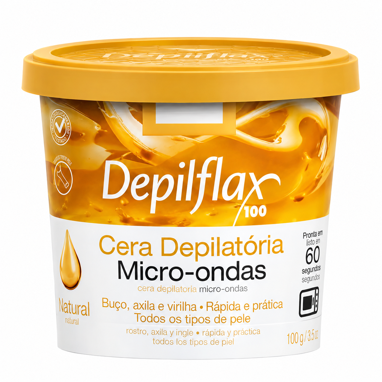 Cera Microondas Natural Depilflax 100g