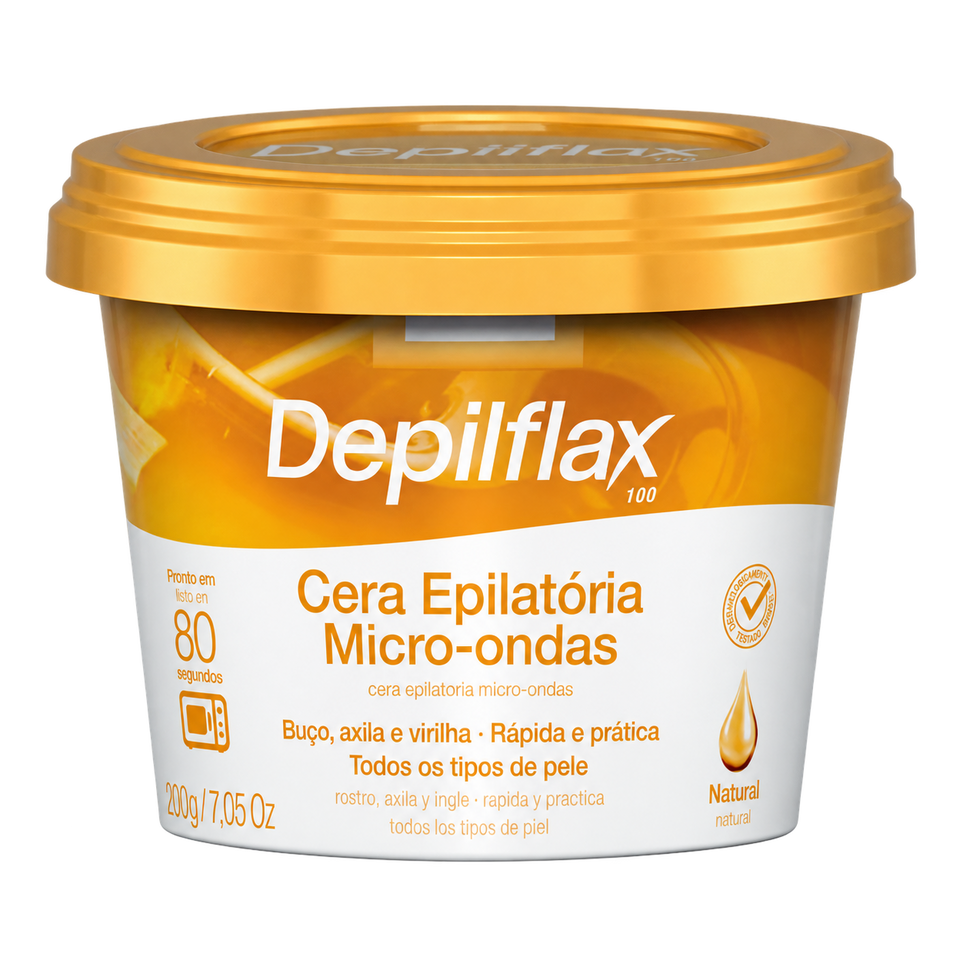 Cera Microondas Natural Depilflax 200g
