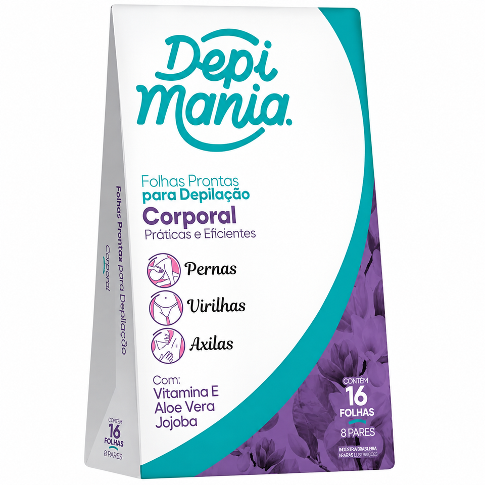 Folha Pronta Corporal Depimania 16 UNIDADES