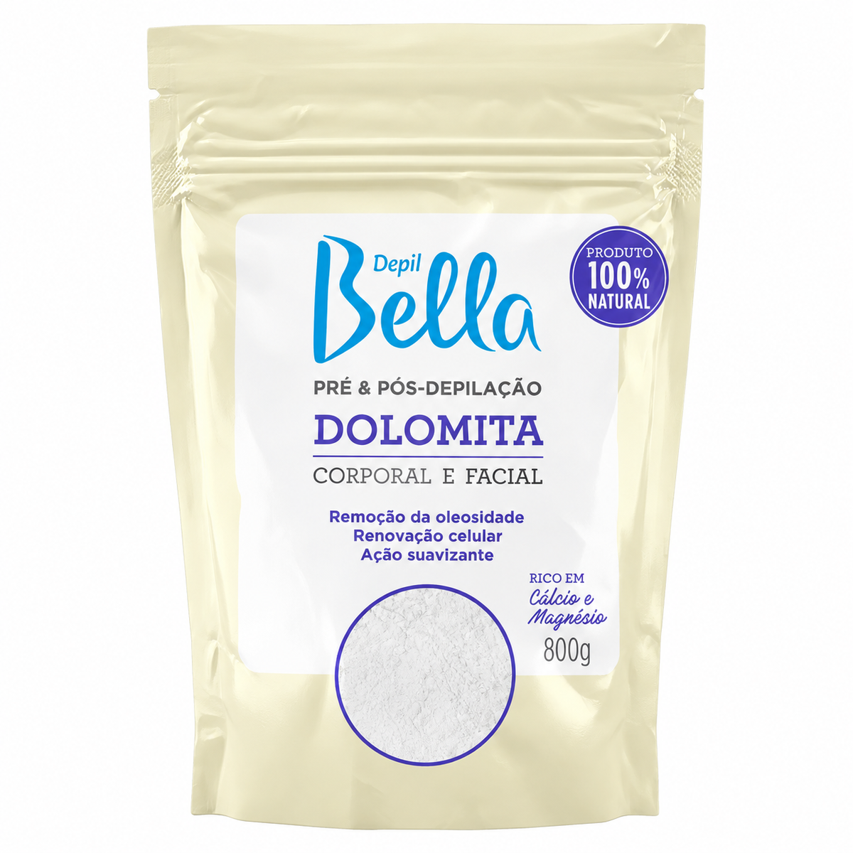 Dolomita Pré E Pós-Depilação Depil Bella 800g