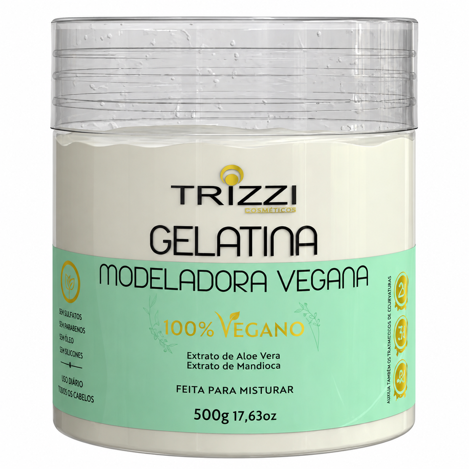 Gelatina Modeladora Vegana 100% Vegano Trizzi 500gr