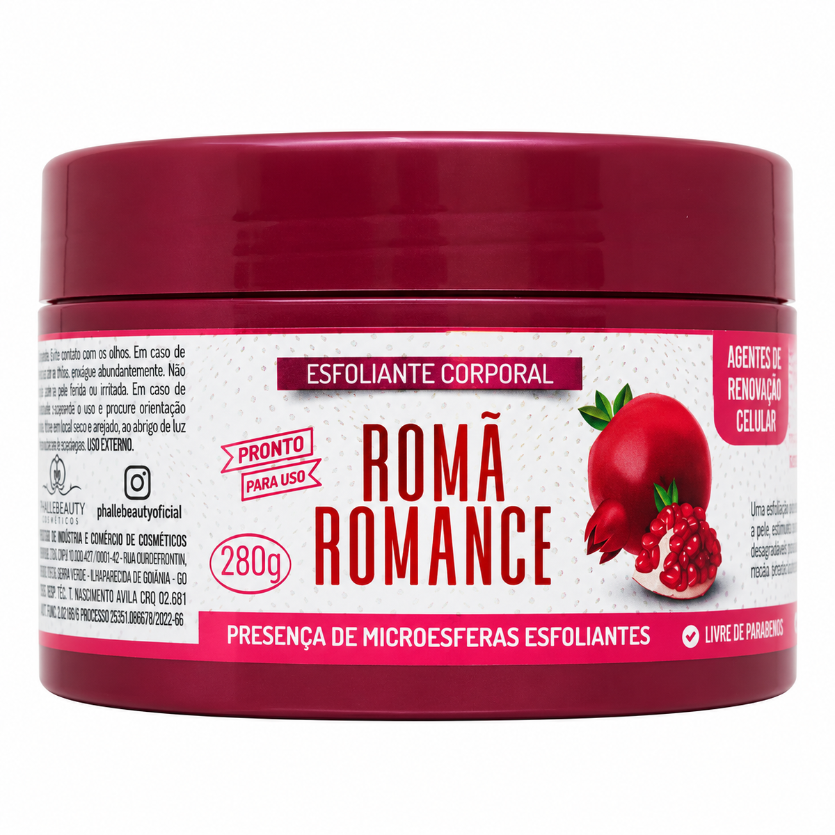 Esfoliante Corporal Romã Phállebeauty 280g