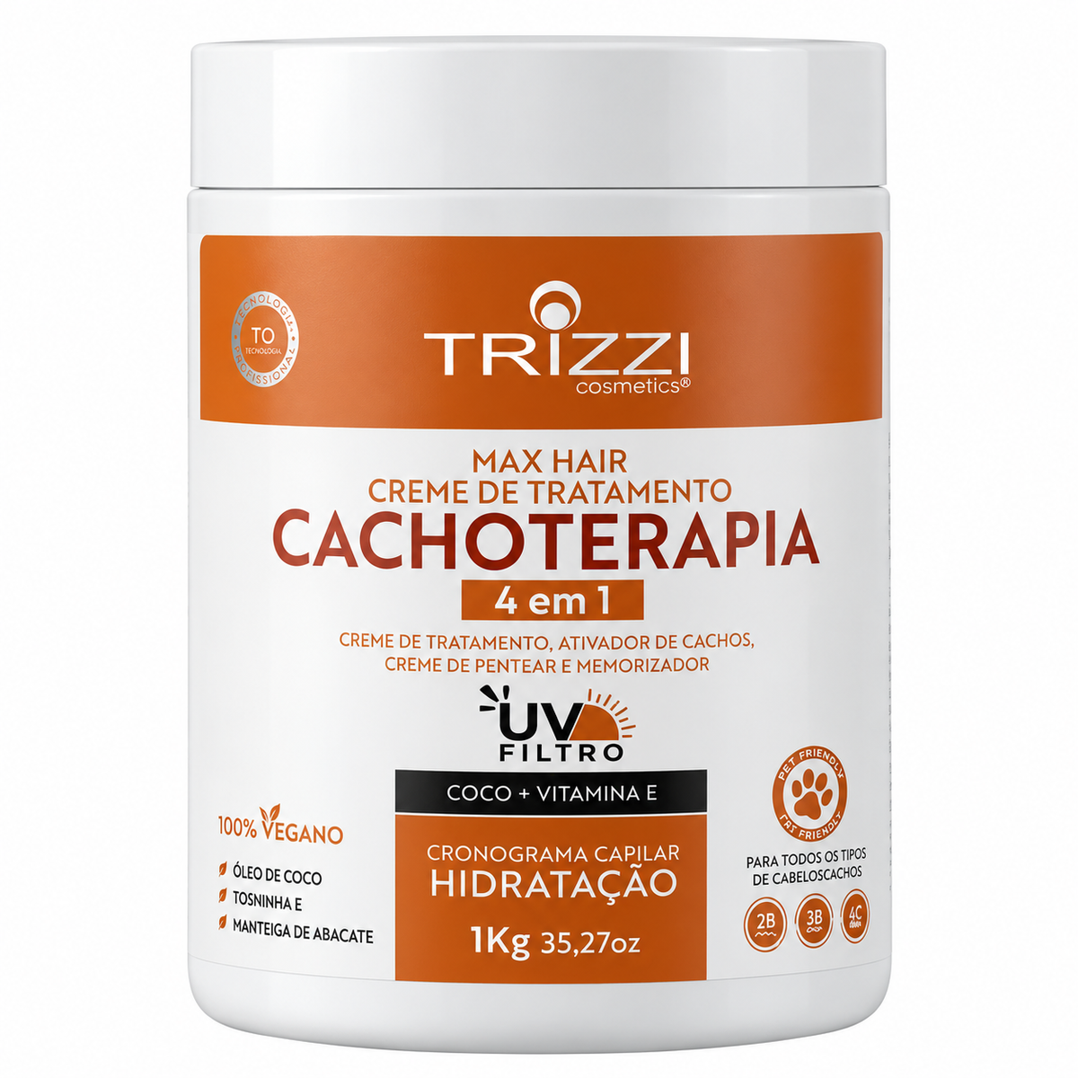 Cachoterapia trizzi Cronograma Capilar Cachos Hidrataçâo 1kg