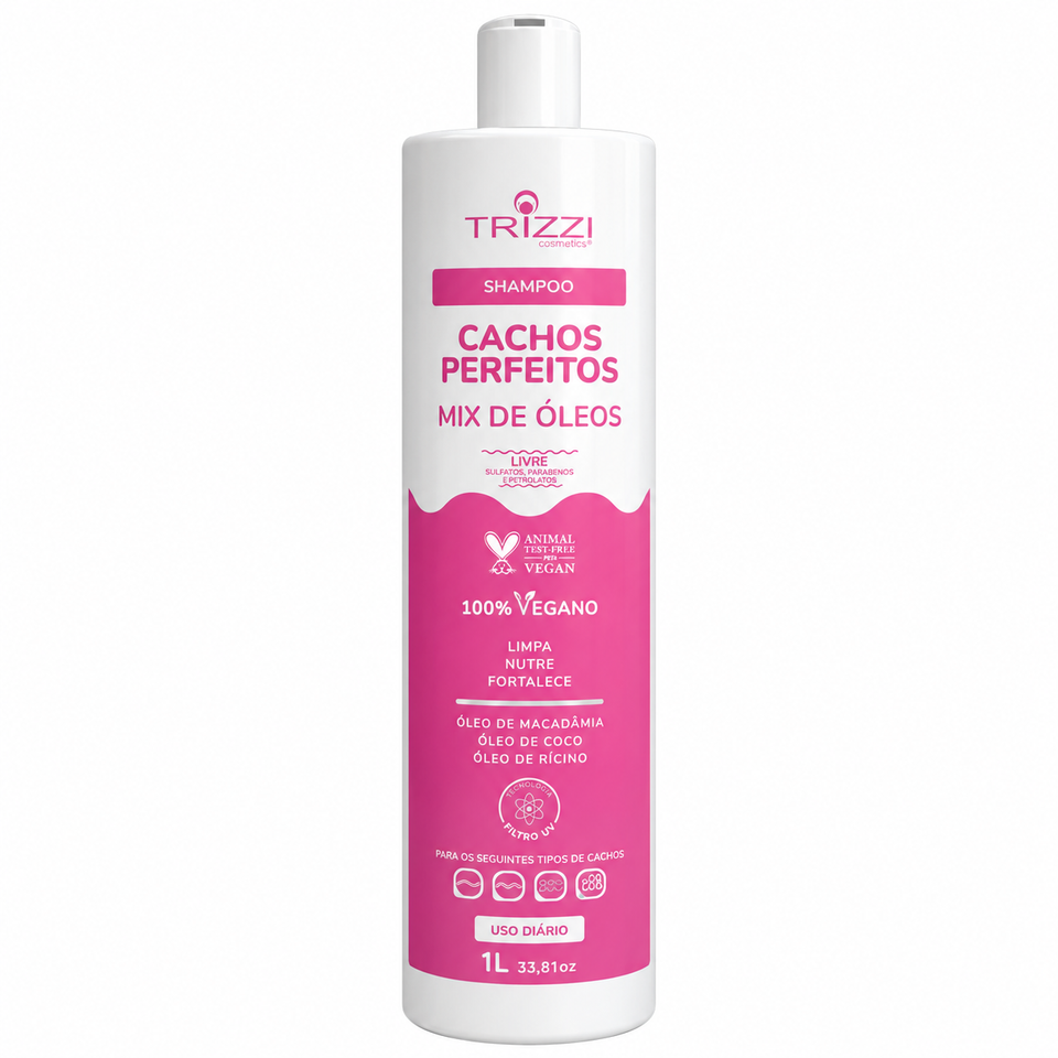 Shampoo de Cachos Perfeitos Mix de Óleos  Trizzi 1L