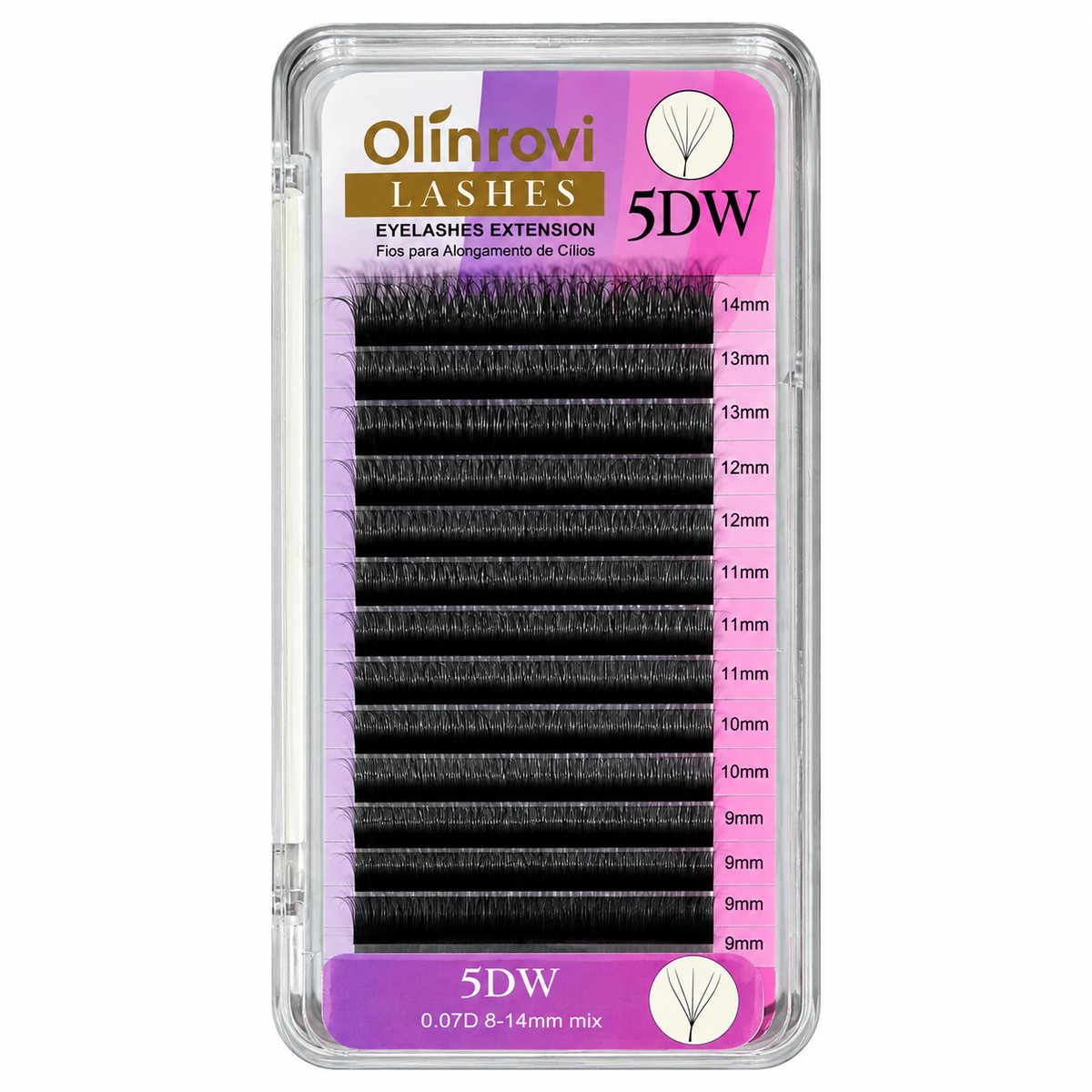 Cilios Olinrovi 5DW 0.07D 14MM Mix
