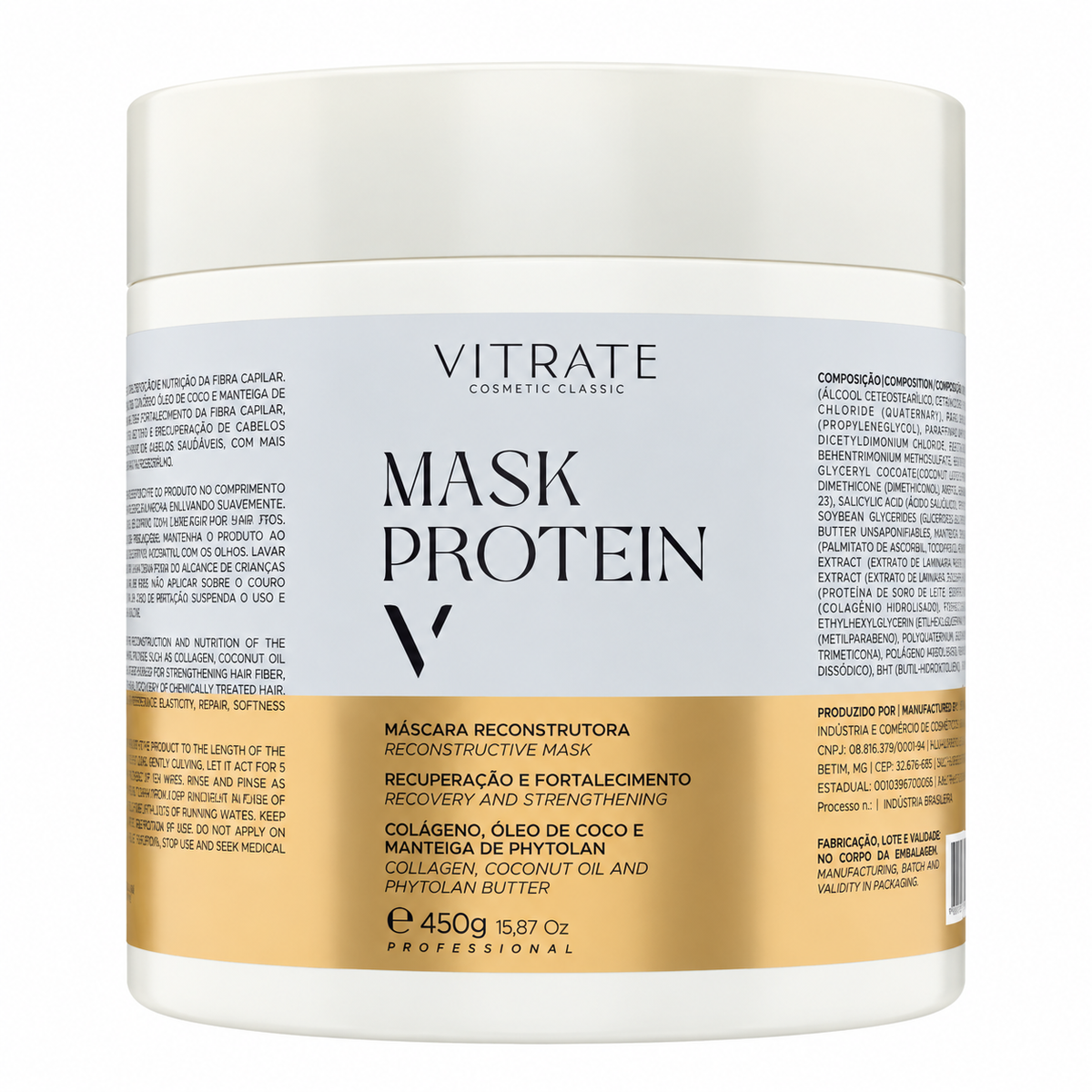 Mascara Reconstrutora Mask Protein Vitrate 450g