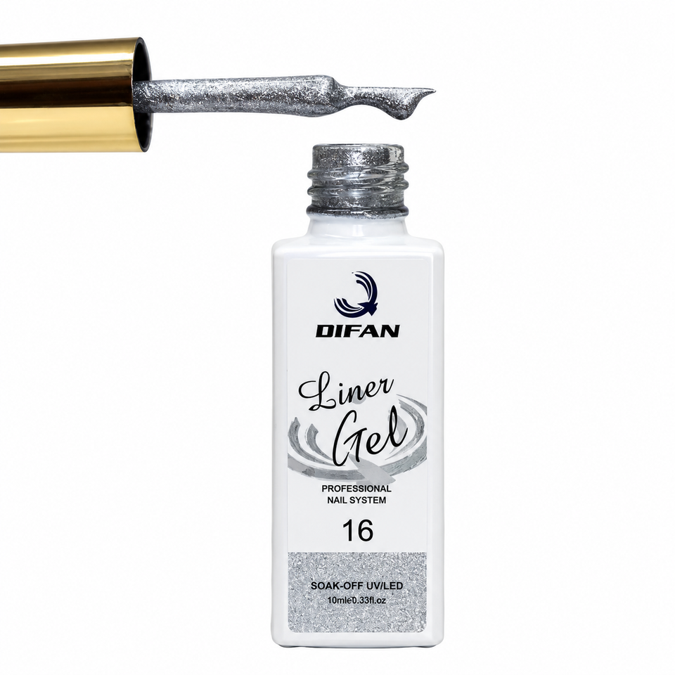 Difan Liner Esmalte Gel Prata (16) 10ML